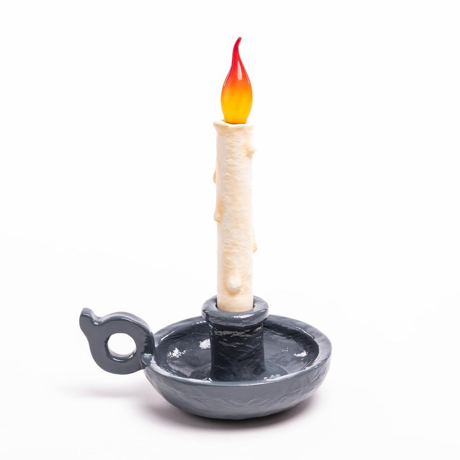 Resin Portable Lamp Bugia Lamp by Seletti #Grey