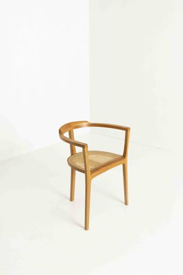 German 3-Legged Wood and Cane Chair by Xaver Seemüller-UQV-1316985