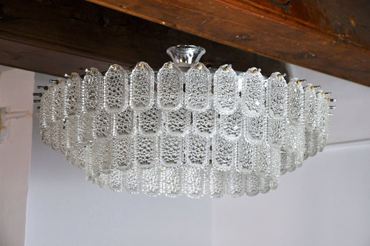 German 3 Tiers Crystals Chandelier from Kinkeldey, 1970