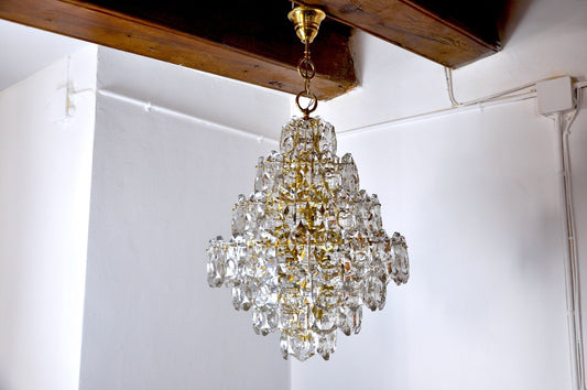 German 7-Tier Chandelier from Kinkeldey, 1970s