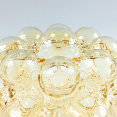 German Amber Bubble Glass Flush Mount or Ceiling Lamp by Helena Tynell for Limburg, 1960s-BMM-1326006