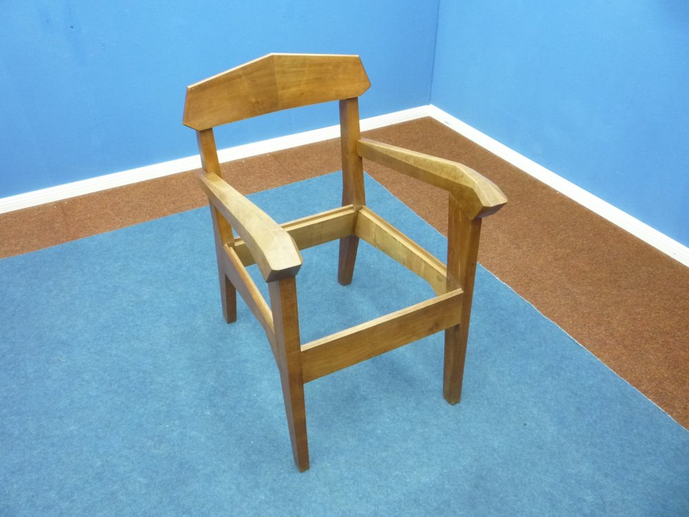 German Anthroposophical Chair in Walnut by Siegfried Pütz, 1920s