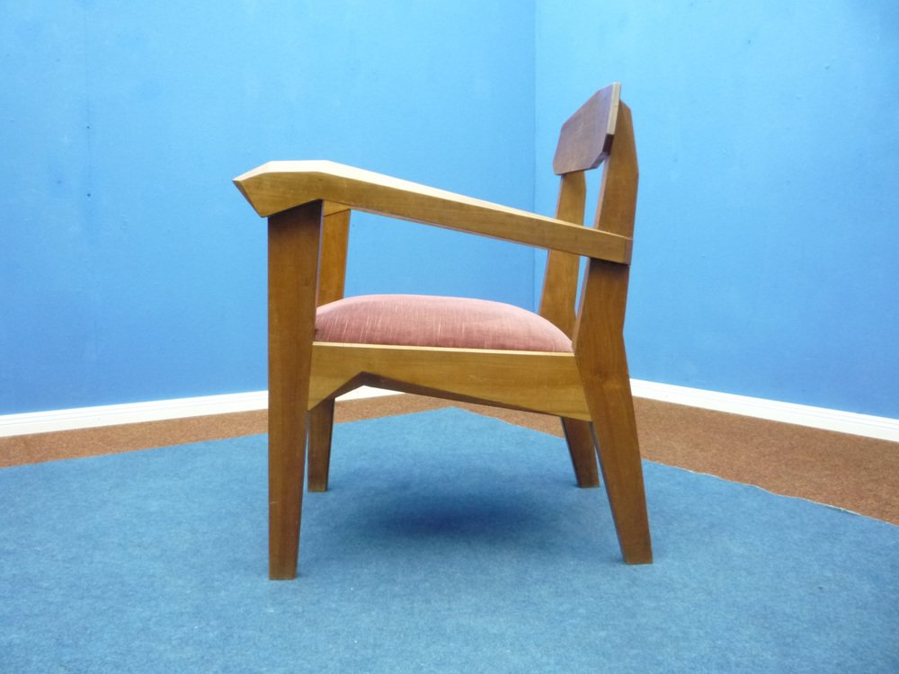 German Anthroposophical Chair in Walnut by Siegfried Pütz, 1920s