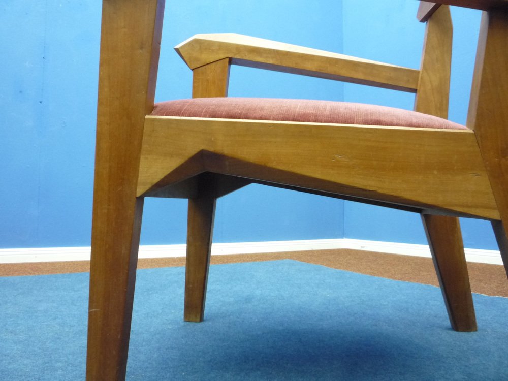 German Anthroposophical Chair in Walnut by Siegfried Pütz, 1920s