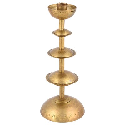 German Art Deco Brass Candlestick, 1930s-ZCI-752526