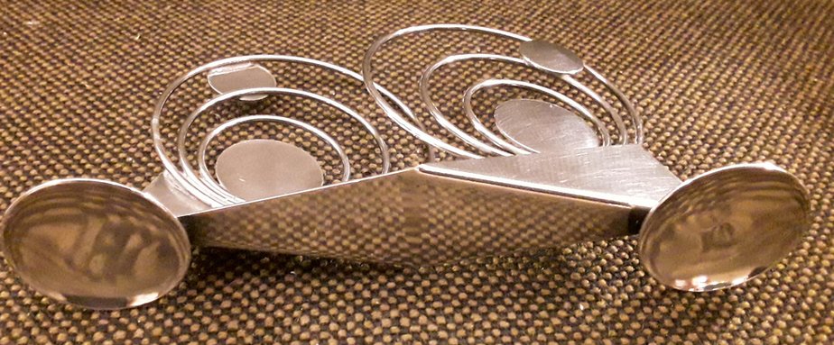 German Art Deco Filigree Napkin Stand in Silver-Plated Metal from WMF, 1940s-HOI-1408826