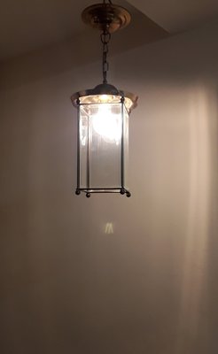 German Art Deco Lantern Shaped Ceiling Lamp, 1930s-HOI-1785285