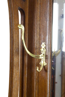 German Art Nouveau Oak Wardrobe with Brass Hooks-WFJ-1031196