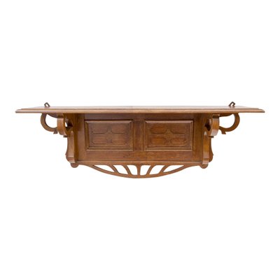 German Art Nouveau Wall Shelf in Oak, 1890s-WFJ-1407896