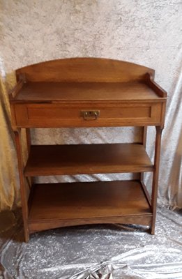 German Art Nouveau Worktable in Oak, 1890s-HOI-1743028