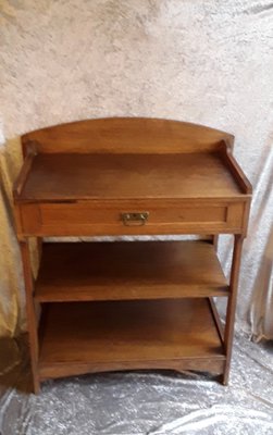 German Art Nouveau Worktable in Oak, 1890s-HOI-1743028