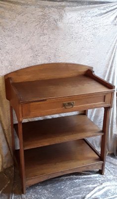 German Art Nouveau Worktable in Oak, 1890s-HOI-1743028