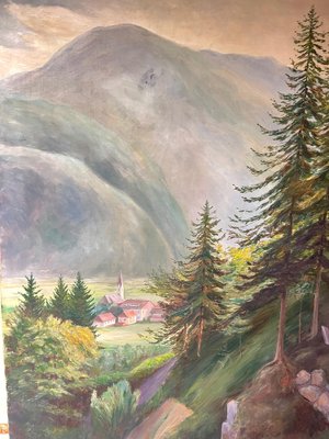 German Artist, Landscape, 1927, Oil on Canvas-FLW-1401995