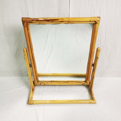 German Bamboo Mirror, 1970s-ZTG-589728