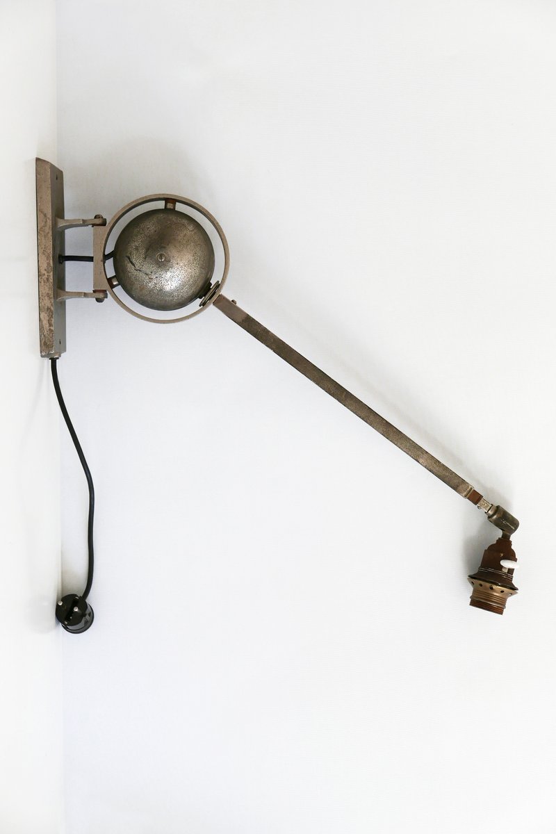 German Bauhaus Articulated Telescopic Wall Light, 1920s