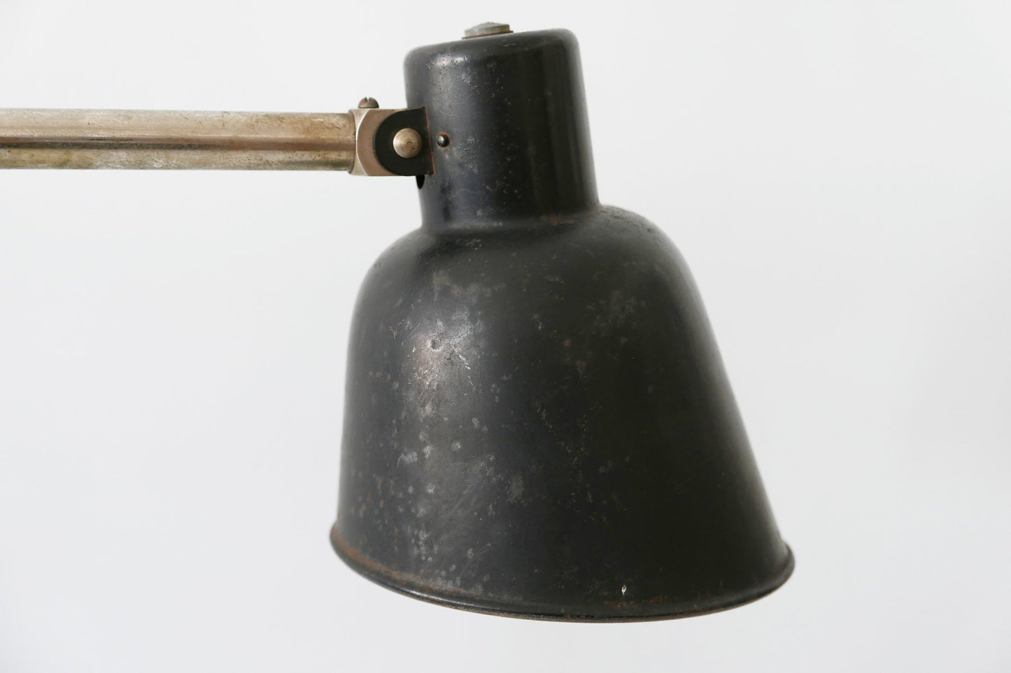 German Bauhaus Metal 2-Armed Table Lamp from Bünte und Remmler, 1920s