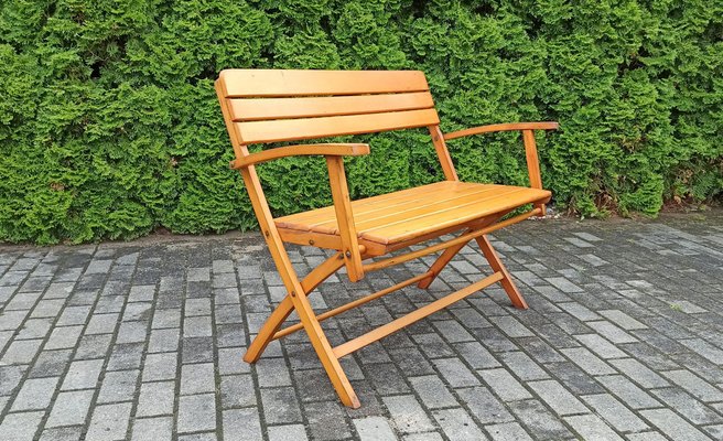 German Beech Folding Bench from Herlag, 1960s-WVA-1317803