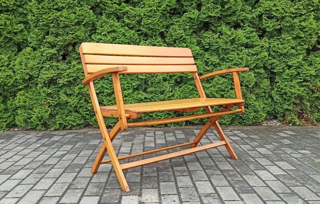 German Beech Folding Bench from Herlag, 1960s-WVA-1317803