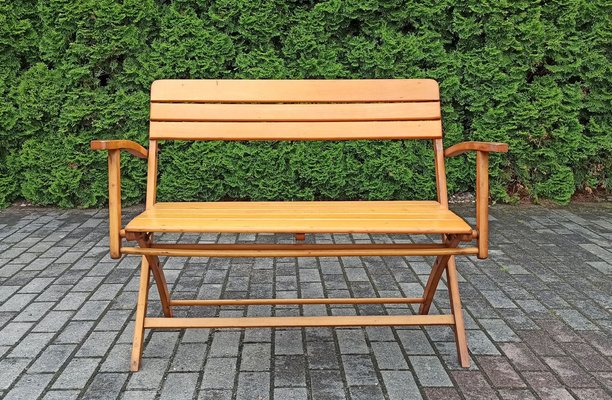 German Beech Folding Bench from Herlag, 1960s-WVA-1317803