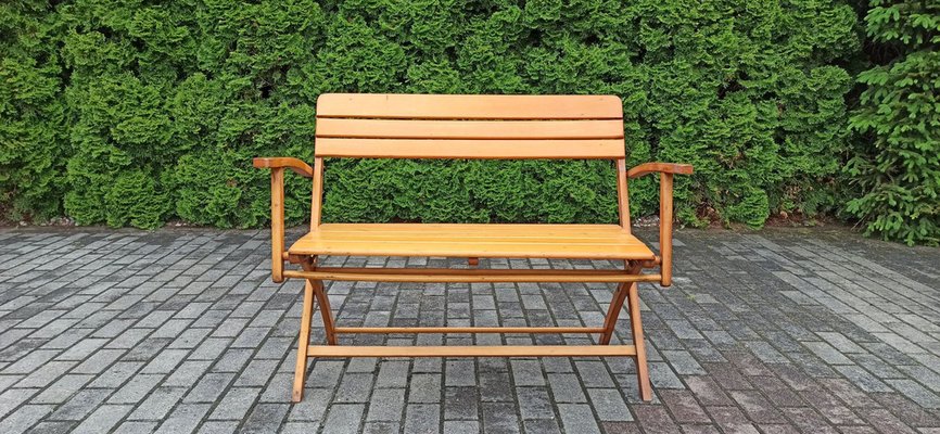 German Beech Folding Bench from Herlag, 1960s-WVA-1317803