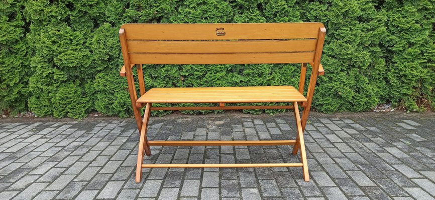 German Beech Folding Bench from Herlag, 1960s-WVA-1317803