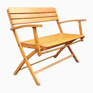 German Beech Folding Bench from Herlag, 1960s-WVA-1317803