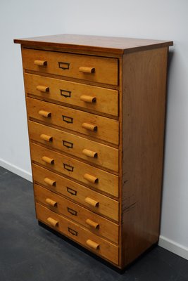 German Beech Industrial Apothecary Cabinet, Mid-20th Century-XO-994056