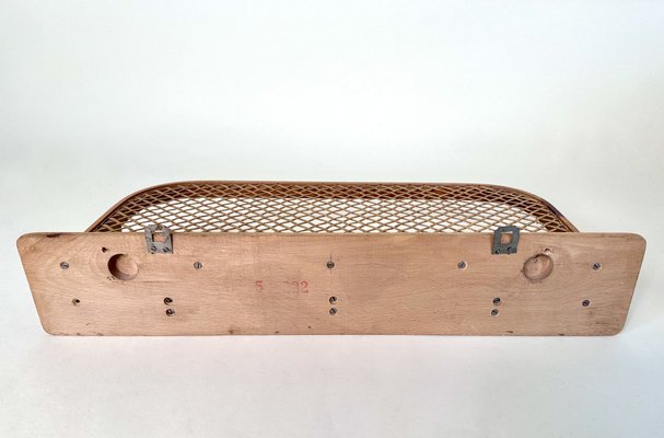 German Bentwood and Beech Wall Coat Rack with Hat Shelf in Cane, 1920s-JP-1821228