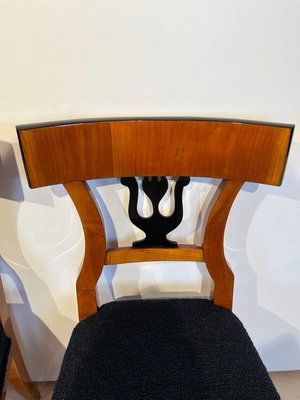 German Biedermeier Chairs in Cherry Veneer, 1830, Set of 4-NNB-1779725