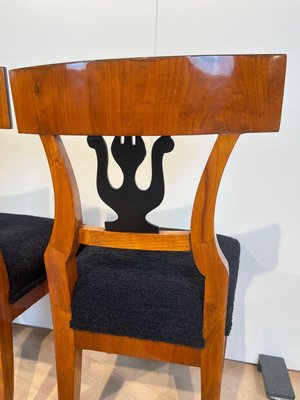 German Biedermeier Chairs in Cherry Veneer, 1830, Set of 4-NNB-1779725