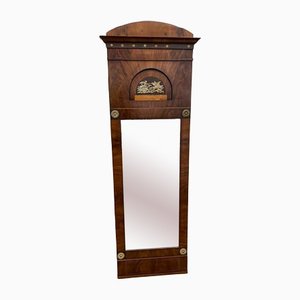 German Biedermeier Pillar Mirror in Empire Style-JO-1229046