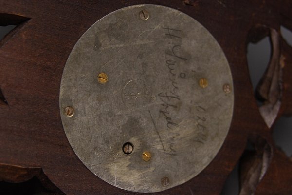 German Black Forest Barometer with Hand Carved Oak Leaves and Acorns, 1920s-KEG-1086506