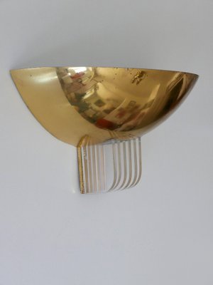 German Brass & Acrylic Sconce from Vereinigte Werkstätten Collection, 1960s-WPT-1336767