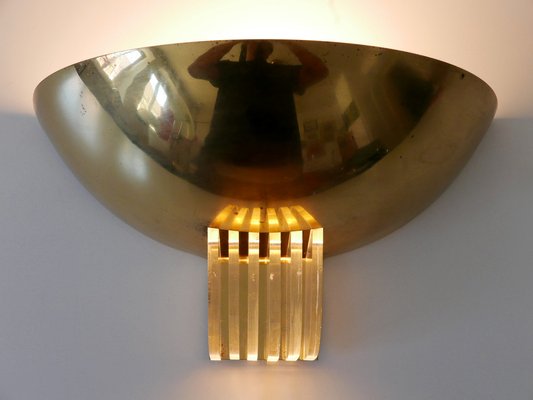 German Brass & Acrylic Sconce from Vereinigte Werkstätten Collection, 1960s-WPT-1336767