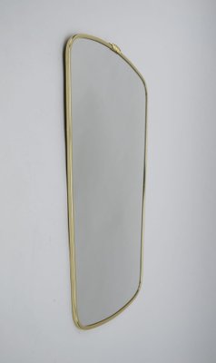 German Brass Wall Mirror by Lend, 1950s-KQB-1279825