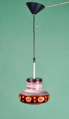 German Brown Ceramic Ceiling Lamp, 1960s-ROJ-623823