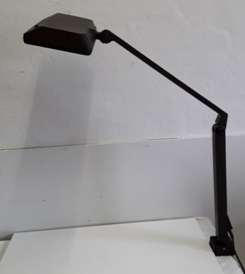 German Brown Metal Adjustable Table Lamp from Waldmann, 1970s-HOI-880741