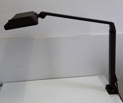 German Brown Metal Adjustable Table Lamp from Waldmann, 1970s-HOI-880741