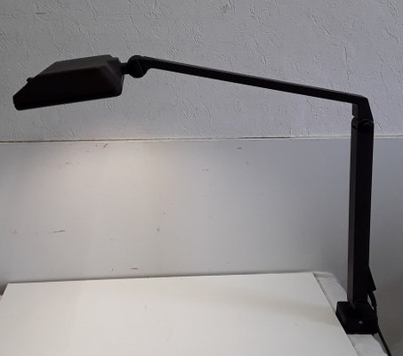 German Brown Metal Adjustable Table Lamp from Waldmann, 1970s-HOI-880741