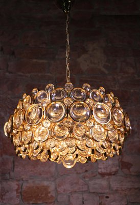 German Bubble Chandelier in Crystal & Gilt Brass by Gaetano Sciolari for Palwa, 1960s-DEK-990229