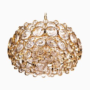 German Bubble Chandelier in Crystal & Gilt Brass by Gaetano Sciolari for Palwa, 1960s-DEK-990229