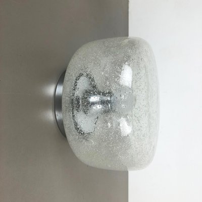 German Bubble Ice Glass Cone Wall Light from Hillebrand Leuchten-QZ-1073865