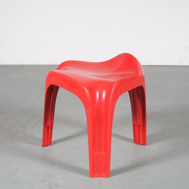 German Casalino Stool in Red by Alexander Begge for Casala, 2000s