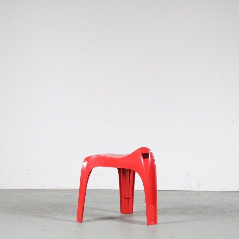 German Casalino Stool in Red by Alexander Begge for Casala, 2000s