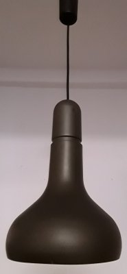 German Ceiling Lamp with Brown Exterior & White Lacquered Aluminum Interior from Staff, 1970s-HOI-1107377