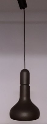 German Ceiling Lamp with Brown Exterior & White Lacquered Aluminum Interior from Staff, 1970s-HOI-1107378