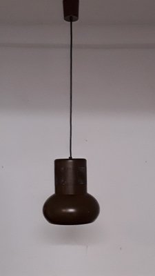 German Ceiling Lamp with Brown Metal Shade from W J Leuchten, 1980s-HOI-862255