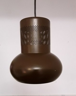 German Ceiling Lamp with Brown Metal Shade from W J Leuchten, 1980s-HOI-862255