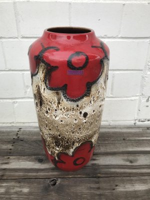 German Ceramic Fat Lava Vase from Scheurich, 1960s-EXJ-872949