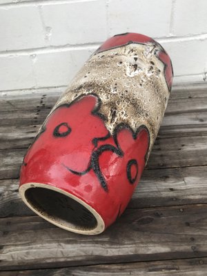 German Ceramic Fat Lava Vase from Scheurich, 1960s-EXJ-872949